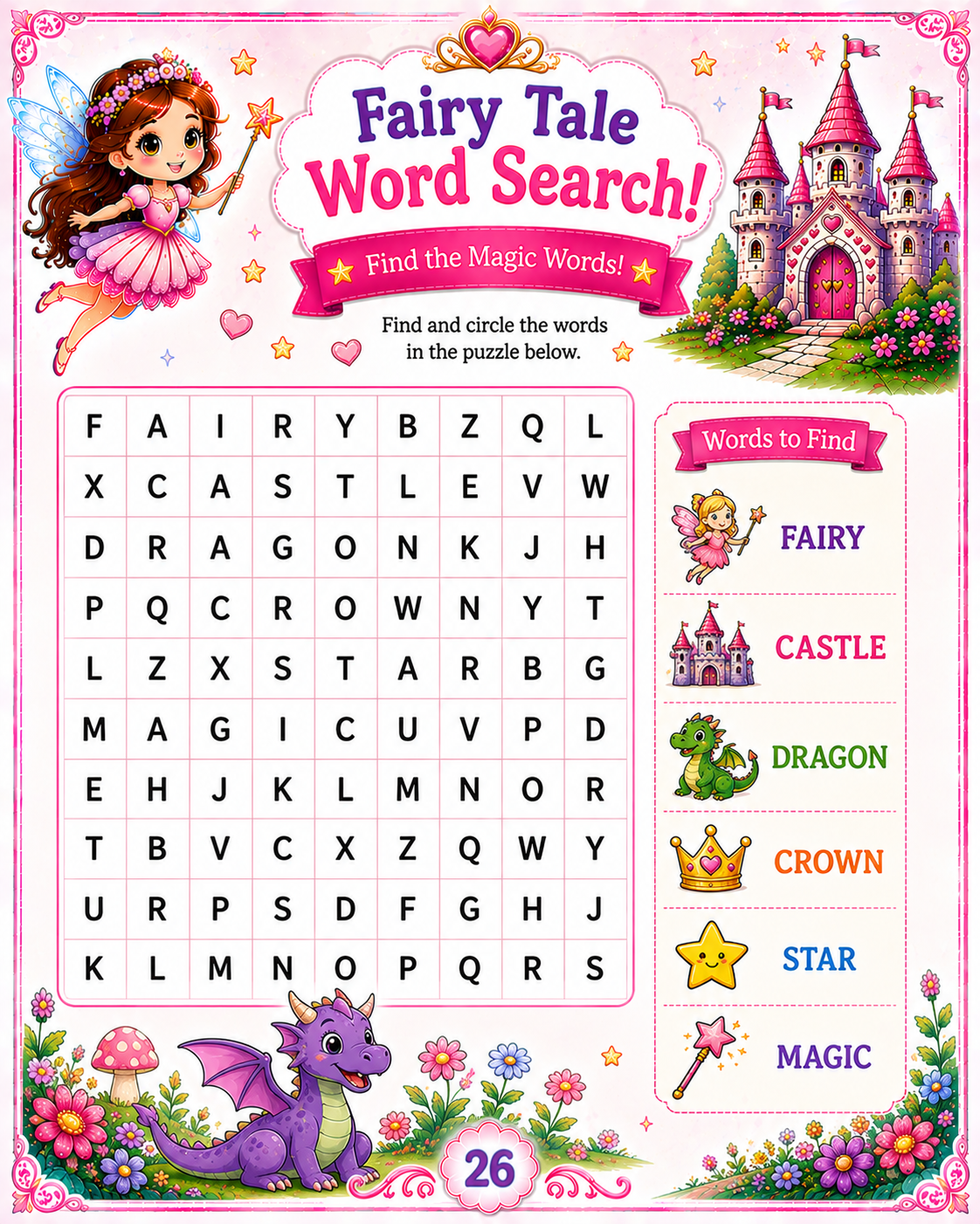 Fairy Tale Magic: Magical Coloring & Activity Book for Kids
