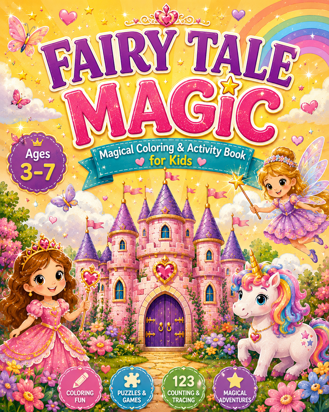 Fairy Tale Magic: Magical Coloring & Activity Book for Kids
